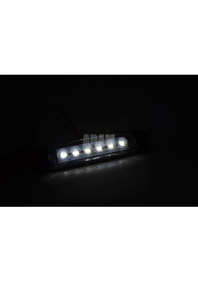 10 Adet Beyaz Parmak Lamba 6 Led Su Geçirmez 12v 24v Emir
