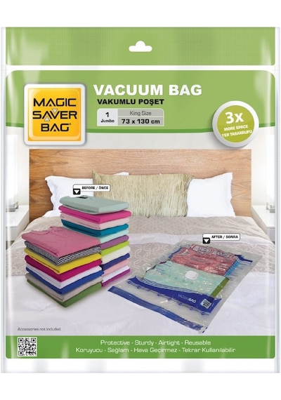 Magic Saver Bag Jumbo  Vakumlu Poşet 73X130 Hurç 1 Adet