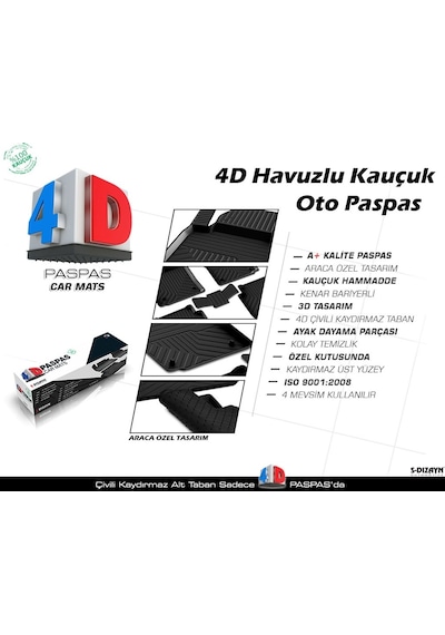 Skoda Scala 2020-2024 4D Havuzlu Paspas