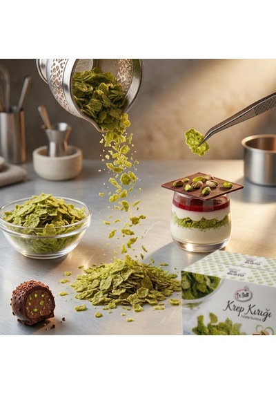 Krep Kırığı Antep Fıstıklı 1 Kg Pastacılık Ve Tatlı Süsleme Ürünü