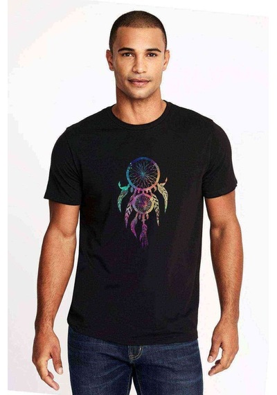 Düş Kapanı Baskılı Siyah Erkek Tshirt (528638475)