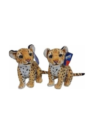 Pl50134 25 Cm Oturan Küçük Kahverengi Leopar-hly -