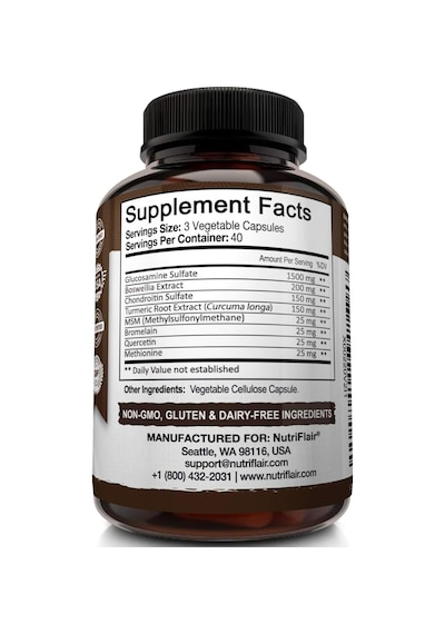 Nutriflair Glucosamine Chondroitin Turmeric Msm Boswellia - Joint