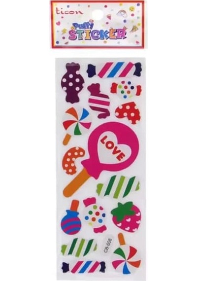 Ticon Puffy Sticker Şeker Tps-009/5