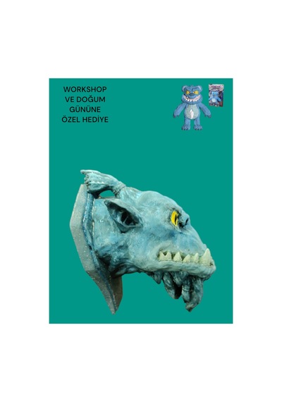 3d Stretchapalz Evil Bear Series Boyanmış Duvar Dekoru Dekoratif - Hediyelik Figür