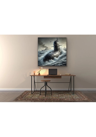Denizaltı Kanvas Tablo 90x90cm Çok Renkli