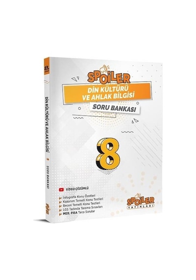 SPOİLER 8.SINIF DİN KÜLTÜRÜ SORU BANKASI