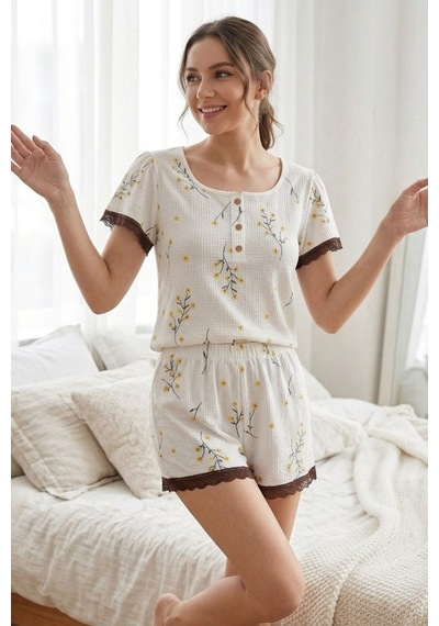Norcia Sports Dantel Detaylı Çiçek Baskılı Şortlu Pijama Takımı 4584 Beyaz Çok Renkli - 929322331 Çok Renkli - 929322331 Çok Renkli Norcia Sports Dantel Detaylı Çiçek Baskılı Şortlu Pijama Takımı 4584 Beyaz Çok Renkli - 929322331 Çok Renkli - 929322331 Çok Renkli