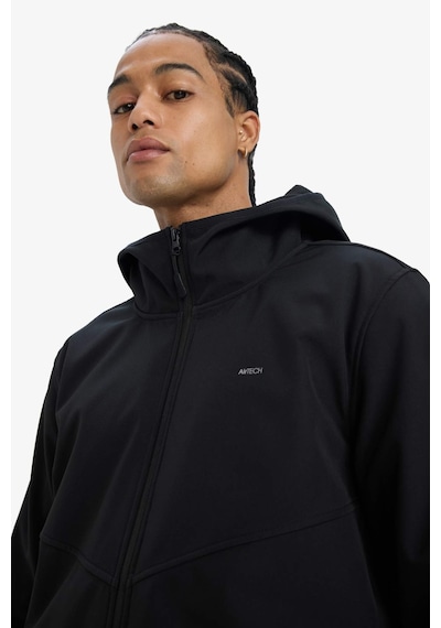 Defacto Rüzgar Geçirmez Su İtici Softshell Yağmurluk A2122AX23WN Siyah