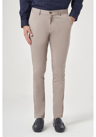 İmza Vizon Yan Cep Slim Fit Casual Pamuklu Chino Pantolon 1003260178
