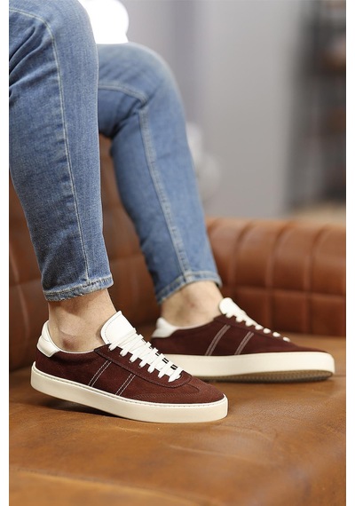 Shoetyle - Koyu Kahverengi Hakiki Süet Bağcıklı Erkek Sneaker 666-3071-1248 Kahve Rengi Shoetyle - Koyu Kahverengi Hakiki Süet Bağcıklı Erkek Sneaker 666-3071-1248 Kahve Rengi