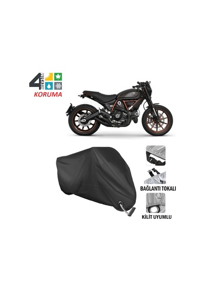 Ducati Scrambler Italia Independent Motosiklet Branda(Kilit U-Siy