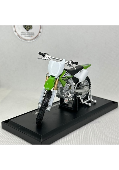Kawasaki Kx 250f 1:18 Diecast Model Motosiklet Maisto Lisanslı, Metal Gövde, Standlı