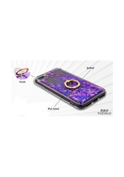 Samsung Galaxy Uyumlu A21S Sulu Simli Yüzüklü Kilif 448523182
