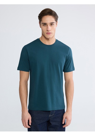 Lcwaıkıkı Classic Petrol %100 Pamuk Regular Fit Basic Tişört