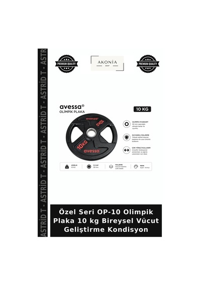 Özel Seri Op-10 Olimpik Plaka 10 Kg Bireysel Vücut Geliştirme Kondisyon