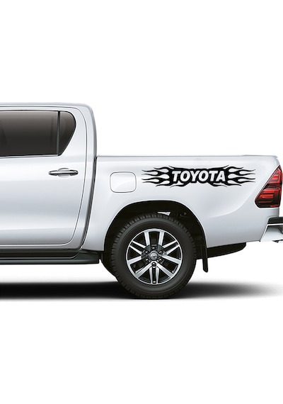 (2 Adet) Toyota Sticker Toyota Alev Sticker Oto Araba Sticker