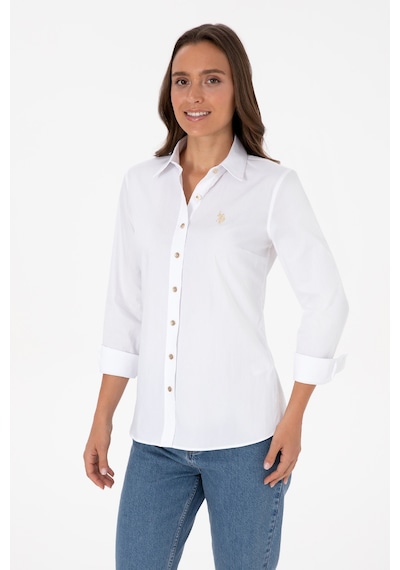U.s. Polo Assn. Kadın Beyaz Gömlek Basic 50308024-vr013 Beyaz