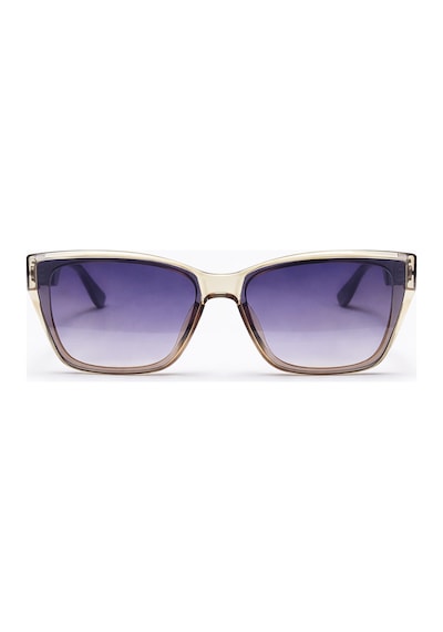 Kurven Bej Retro Kare Kemik Çerçeve Gold Detaylı Unisex Uv400 Vintage Retro Güneş Gözlüğü