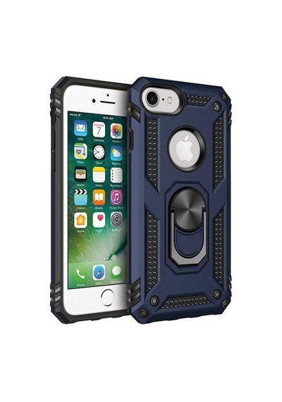 Apple Uyumlu iPhone 6 Plus 6s Plus Yüzüklü Standlı Tank Zırh Silikon Kılıf