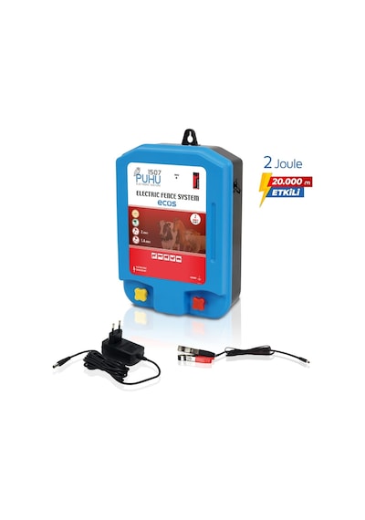 Puhu Ecos Elektrikli Çit Cihazı 2 Joule 20.000 M