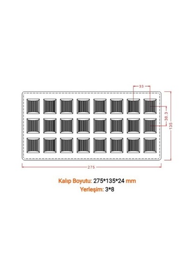 Hobs Pasta Madlen Kod 21 Çikolata Kalıbı Diğer
