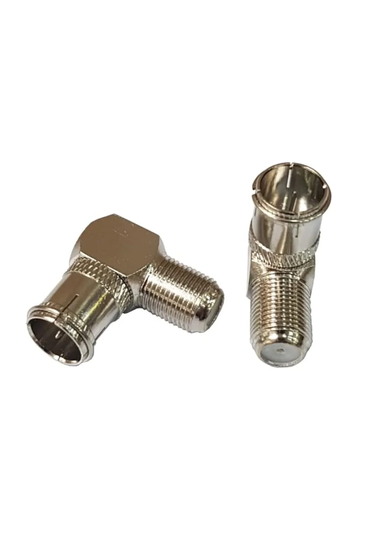 Hızlı F Konnektör L Fiş 90 Derece Anten Başlığı Quick Fiş Için F Connektör Rg6 Rg5 8 Adet