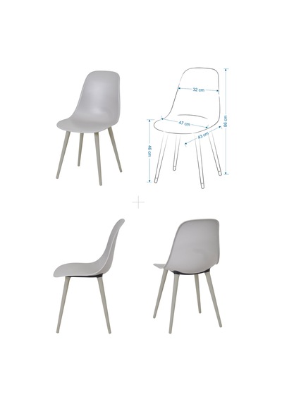 Vilinze Tilia Plastik Bahçe Balkon Bistro Seti Katlanır Masa 60 60 Cm 1+4 Set Bej