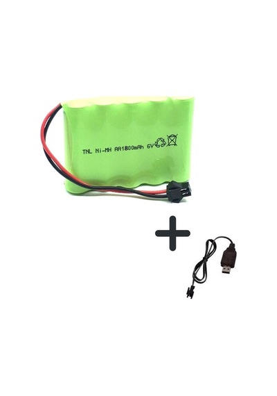 6V 1800Mah Oyuncak Araba Pili + Usb Şarj  Aleti