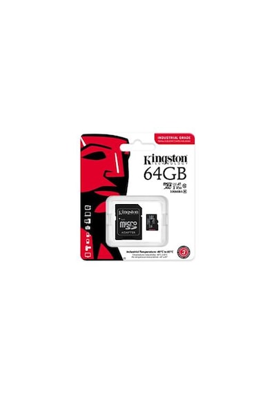 Kingston Sdcıt2/64gb 64gb Microsdxc Industrial C10 A1 Pslc Card + Sd Adapter