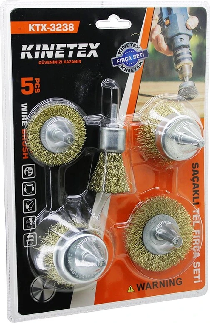 5pcs Saçaklı Çelik Tel - Çanak Fırça Seti Ktx-3238