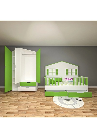 Roof Bebek Odası Takımı Mdf Antrasit Roof Bebek Odası Takımı Mdf Antrasit