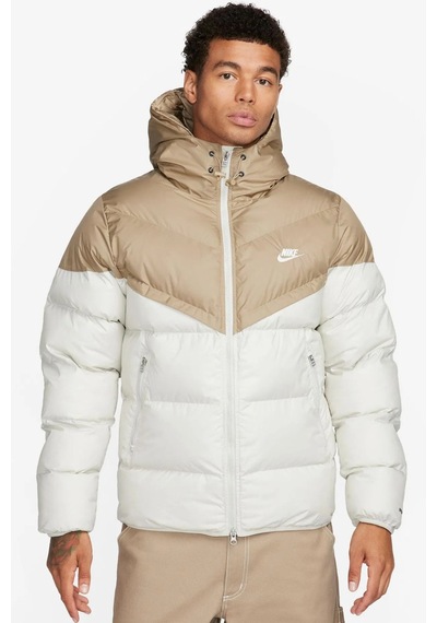 Nike Stormfit Primaloft Synthetic Fit Jacket Rahat Kalıp Kapüşonlu Mont Krem-bej Krem