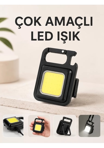 Hepsi Kamp Işığı Çok Fonksiyonlu Taşınabilir Anahtarlık Kapak Açma Manyetik Özelliği Najmaddin ANTRASİT