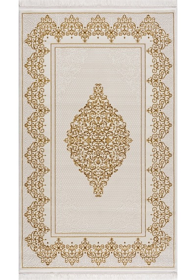 Efsun Krem Gold Modern Salon Ve Oturma Odası Halısı