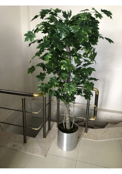 Cihan Çiçekçilik Yapay Ağaç Çınar Ağaç 180 Cm Metal Saksıda Yeşil