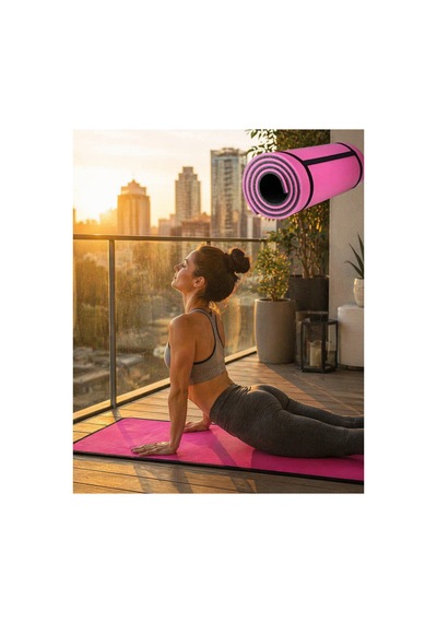 8753tknd 10 Mm Egzersiz Matı Pilates Yoga Aerobik İçin Kaymaz Yüzey Kolay Temizlenebilir 893hmng Çok Renkli