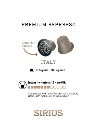 Sirius Special Nesspresso Uyumlu  7 Italy Kapsül Kahve 10'lu