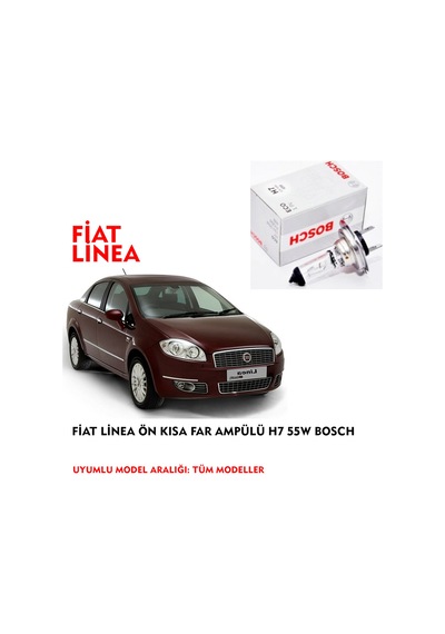 FİAT LİNEA ÖN KISA FAR AMPÜLÜ H7 55W BOSCH