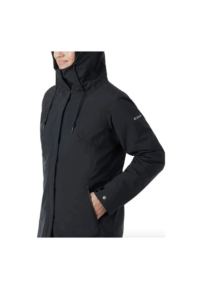 Columbia Here And There Interchange Jacket Kadın 3 İn 1 Uzun Mont Siyah Siyah