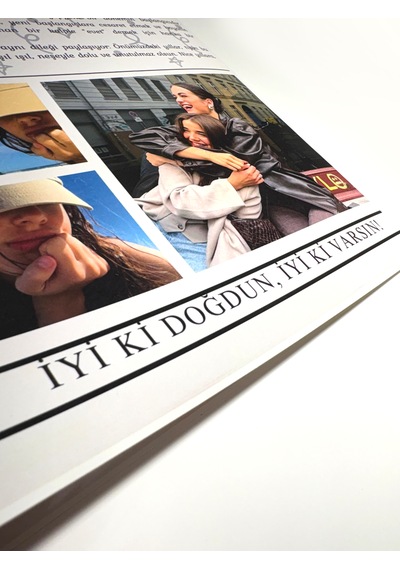Doğum Günü Gazetesi Kişiye Özel Doğum Günü Hediyesi Beyaz