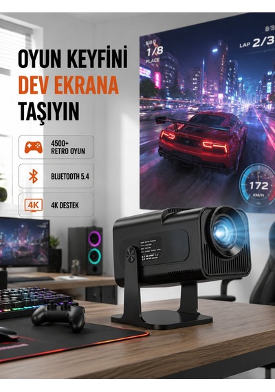 Hcs350pro Android 11 İşletim Sistemli Mini Projektör Yeni Nesil Diğer
