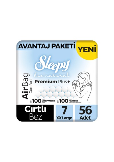 Bio Natural Premium Plus Airbag Comfort Avantaj Paketi Bebek Bezi 7 Numara Xxlarge 56 Adet