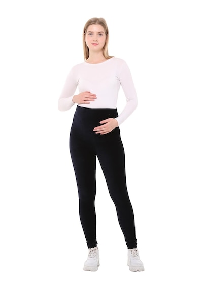 Luvmabelly Myra8051 Beli Ayarlanabilir Kışlık Kadife Hamile Tayt -lacivert-lacivert