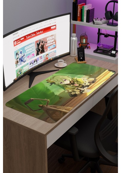 Collei Genshin Impact Anime Gacha V2 - 90x40 Xxl Gaming Mouse Pad Fare Altlığı