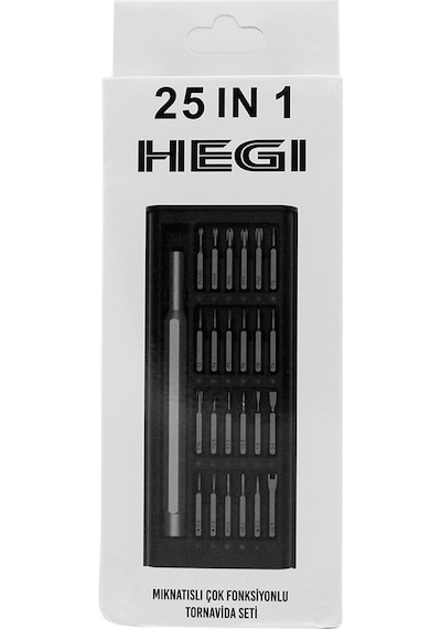 Hegı 25 Parça Mıknatıslı Tornavıda Setı