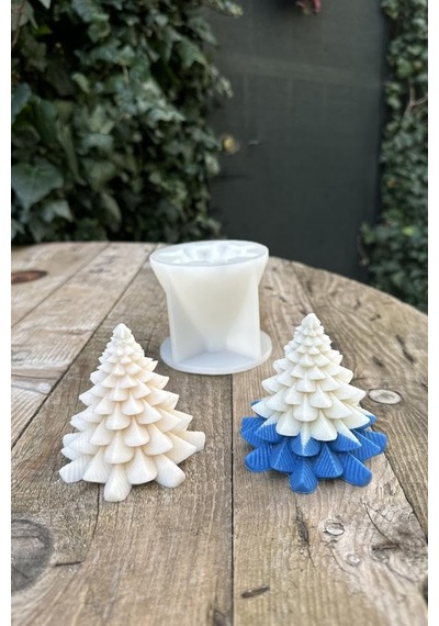 Köknar Çam Ağacı Mum Kalıbı Silikon Standart