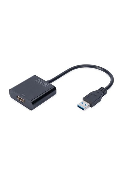 Usb 3.0 Görüntü Adaptörü, Usb A - Hdmı Tip A, Full Hd, 1920 X 1080 Piksel, Plastik, Siyah