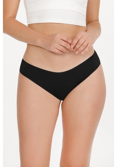Sensu Kadın Beli Lastikli 6'lı Slip Külot Çok Renkli Karışık