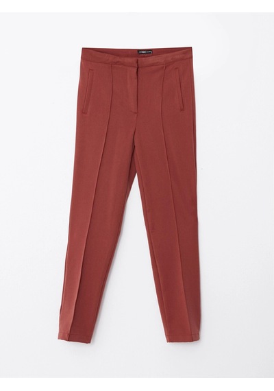 LC Waikiki Lcwaıkıkı Classic Bordo Kadın Standart Fit Düz Pantolon Bordeaux